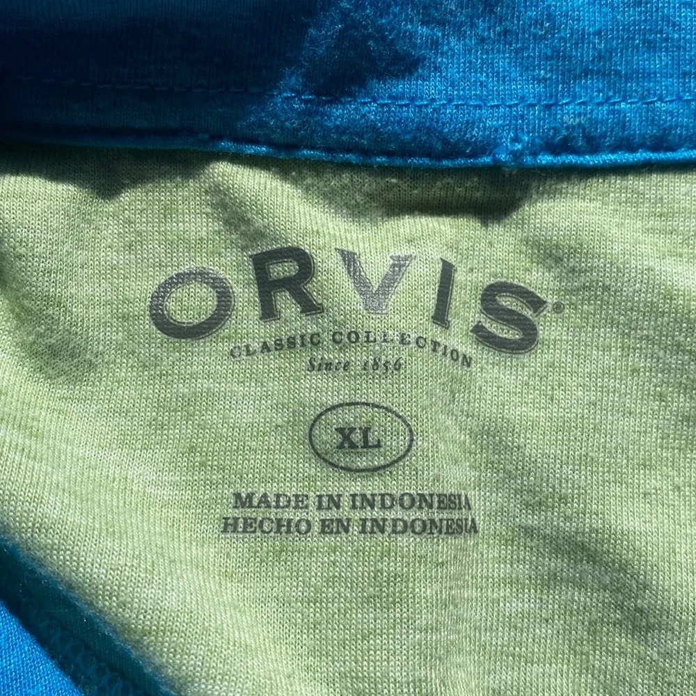 Orvis Sandy Point Blue Lightweight 1/4 Zip Pullover: Size Extra Large